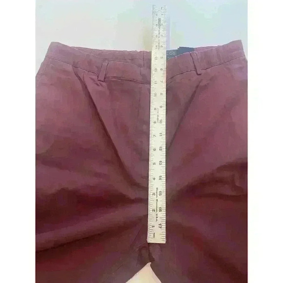 COS Burgundy Solid Color Flat Front Chinos Pants Size EUR 42 - Picture 5 of 6